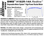 AeroTech H182R-14A 29mm x 203mm Single Use DMS 1-Motor Kit - 081814