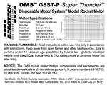 AeroTech G8ST-P 29mm x 147mm Single Use DMS 1-Motor Kit - 070800