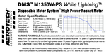 AeroTech M1350W-PS 75mm x 638mm Single Use DMS 1-Motor Kit - 13135P