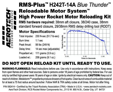 AeroTech H242T-14A RMS-38/240 Reload Kit (1 Pack) - 082414