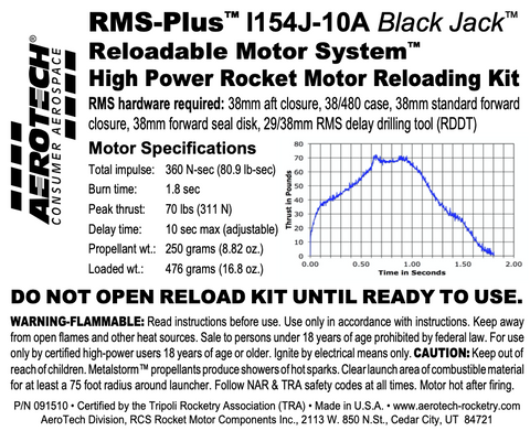 AeroTech I154J-10A RMS-38/480 Reload Kit (1 Pack) - 091510