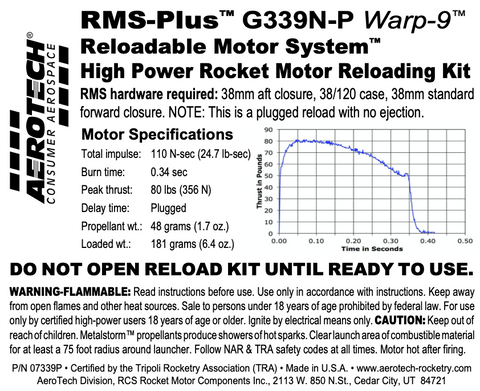 AeroTech G339N-P RMS-38/120 Reload Kit (1 Pack) - 07339P