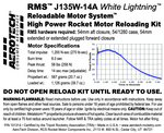 AeroTech J135W-14A RMS-54/1280 Reload Kit (1 Pack) - 101314