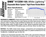 AeroTech H135W-14A 29mm x 203mm Single Use DMS 1-Motor Kit - 081314